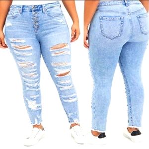 Distressed jeans size 14 Tall